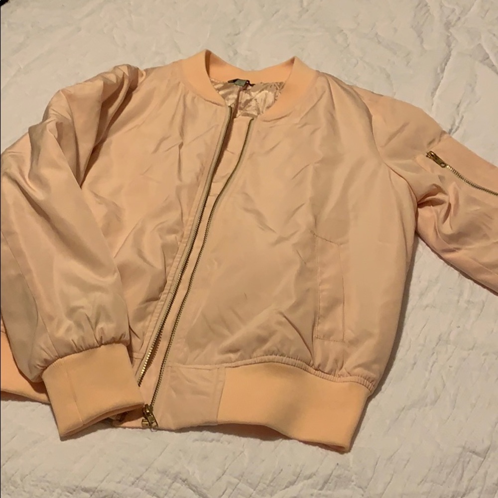 Pastel orange / sherbet lightweight bomber